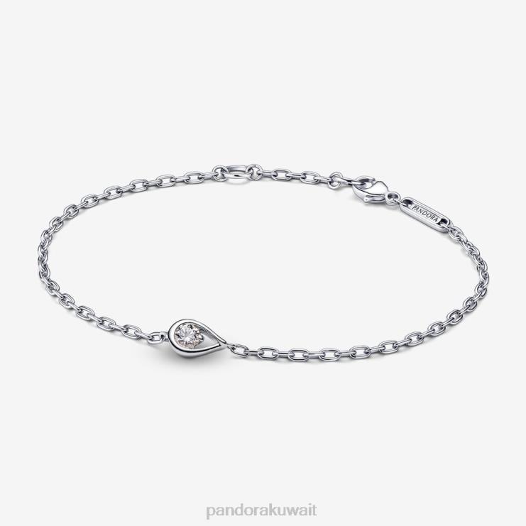 سوار سلسلة ألماس TW مصنوع في مختبر بريليانس 0.15 قيراط 4 Pandora الفضة الاسترليني N6N0X464 مُكَمِّلات