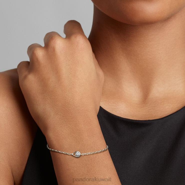 سوار سلسلة ألماس TW مصنوع في مختبر بريليانس 0.25 قيراط 3 Pandora الفضة الاسترليني N6N0X463 مُكَمِّلات