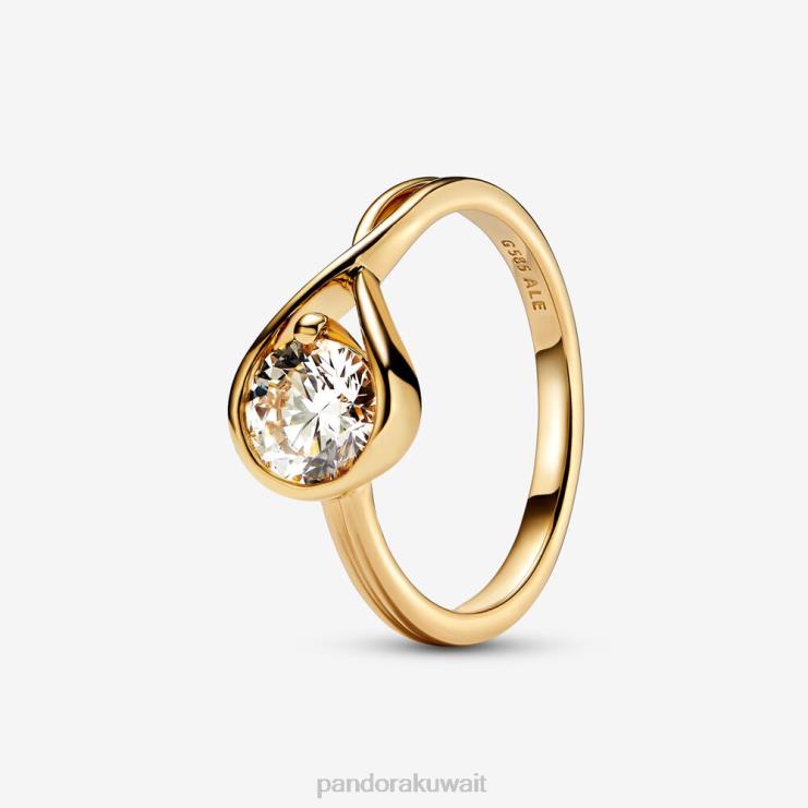 خاتم ألماس Tw مصنوع في مختبر بريليانس بوزن 1.00 قيراط Pandora ذهب N6N0X538 مُكَمِّلات