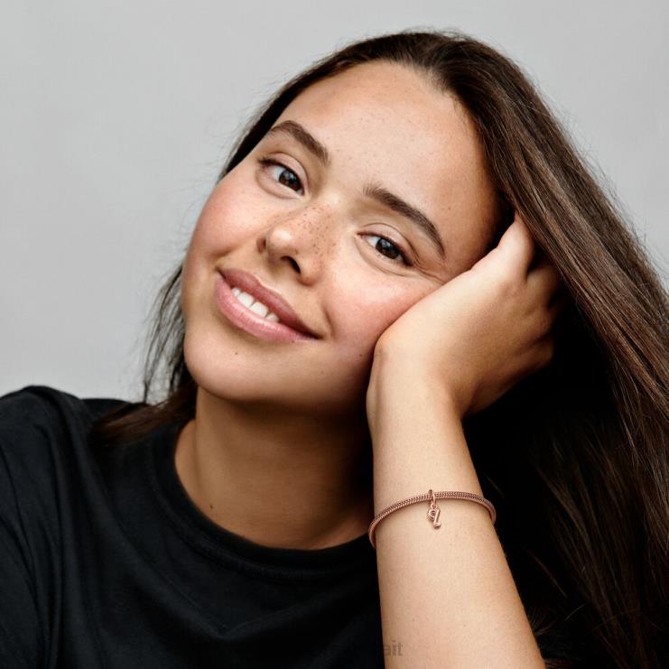 حرف q النصي الأبجدية سحر استرخى Pandora ارتفع الذهب مطلي N6N0X261 مُكَمِّلات