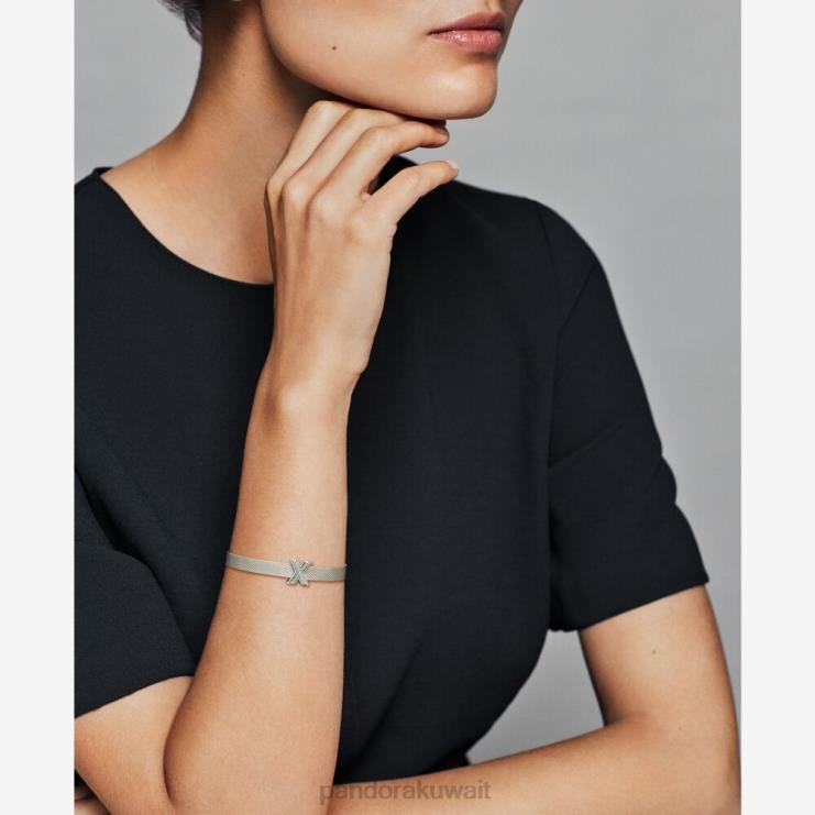 تأملات حرف x سحر المقطع Pandora الفضة الاسترليني N6N0X41 مُكَمِّلات